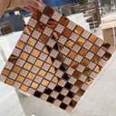 Ver imagem 5 de Pastilha de Vidro Adesiva Kit 30 Uni Parede Cozinha Banheiro Sala Decorativa Moderna Requintado Refo