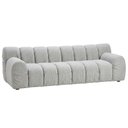 Ver imagem 1 de Sofá 4 Lugares para Sala de Estar Living 230 cm Gomo Bouclé Cinza Claro - Nexta Casa