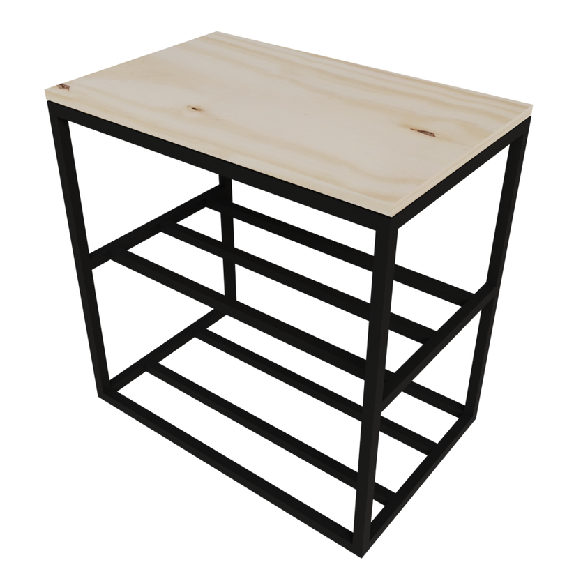 Ver imagem 4 de Sapateira com Banco Industrial para Organização com Estilo 30x50cm