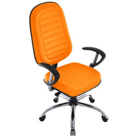 Cadeira para Escritório Presidente Gomada Linha Blenda Laranja