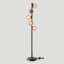 Ver imagem 1 de Abajur Coluna Piso Figo Preto com Globo de Vidro Fumê