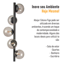 Ver imagem 5 de Abajur Coluna Piso Figo Preto com Globo de Vidro Fumê