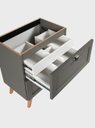 Ver imagem 5 de Gabinete para Banheiro com Tampo Cuba e Armario 60cm Retro MDF Verde Milano - On Móveis