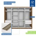 Ver imagem 5 de Guarda Roupa Casal 4 Portas 4 Gavetas Milano -Mt- Rei de Casa Freijó