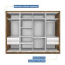 Ver imagem 4 de Guarda Roupa Casal 4 Portas 4 Gavetas Milano -Mt- Rei de Casa Freijó