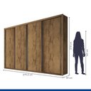 Ver imagem 2 de Guarda Roupa Casal 4 Portas 4 Gavetas Milano -Mt- Rei de Casa Freijó