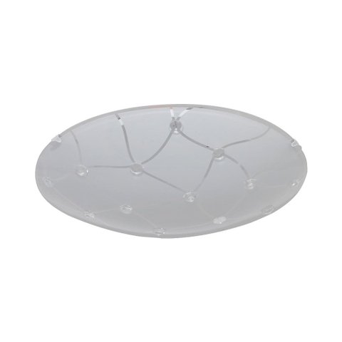 LUMINÁRIA PLAFON REDONDO PEQ TRAMAS BRANCO - 1410 PEQ BR