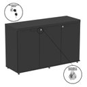 Ver mais imagens de Armário para Escritório com 3 Portas PE40 Cinza/Preto