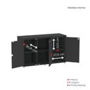 Ver imagem 5 de Armário para Escritório com 3 Portas PE40 Cinza/Preto
