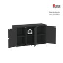 Ver imagem 6 de Armário para Escritório com 3 Portas PE40 Cinza/Preto