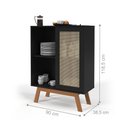 Ver imagem 2 de Buffet Bar Catalunia 1 Porta de Correr 1 Prateleira MDF 90cm Preto