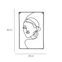 Ver imagem 5 de Enfeite de Metal de Parede Preto Rosto Mulher 30x20x1 cm - D'Rossi