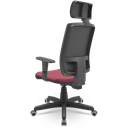 Ver imagem 3 de Cadeira Brizza com Apoio 3d Pp Backplax Plaxmetal - Sintético Vinho