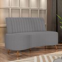 Ver imagem 6 de Sofá Chaise Living 2 Lugares 135cm para Sala Cayman K01 Bouclê Cinza