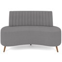 Ver imagem 5 de Sofá Chaise Living 2 Lugares 135cm para Sala Cayman K01 Bouclê Cinza