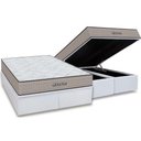 Ver imagem 1 de Cama Box Baú Queen: Colchão Espuma D45 Orthoflex Genova + Base Crc Courano White (158x198)
