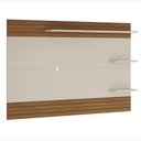 Ver imagem 2 de Painel para Tv até 60 Polegadas Mirage 3 Prateleiras Off White/freijó - Giga Móveis