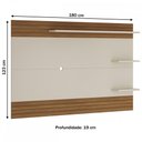 Ver imagem 3 de Painel para Tv até 60 Polegadas Mirage 3 Prateleiras Off White/freijó - Giga Móveis