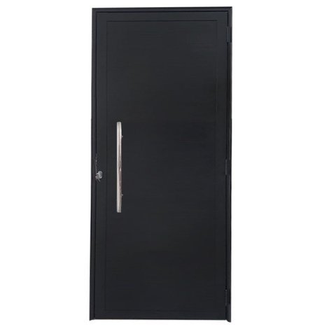 Porta Lambril de Alumínio Preto com Puxador Linha 25:Direita/ 210 x 80