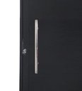 Ver imagem 3 de Porta Lambril de Alumínio Preto com Puxador Linha 25:Direita/ 210 x 80