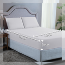 Ver imagem 3 de Conjunto Lençol Cama Casal 4 Peças 400 Fios com Elástico e Fronhas Toque Macio:branco