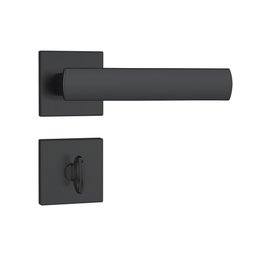 Fechadura Porta Banheiro 823/35 Preto Roseta Aço Inox Stam - 1