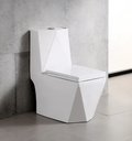 Ver imagem 5 de Vaso Sanitário Monobloco Quadrado Diamante Harmony 8019 Branco Vaso Sanirário 8019