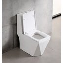 Ver imagem 3 de Vaso Sanitário Monobloco Quadrado Diamante Harmony 8019 Branco Vaso Sanirário 8019