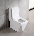 Ver imagem 3 de Vaso Sanitário Monobloco Quadrado Diamante Harmony 8019 Branco Vaso Sanirário 8019
