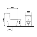 Ver imagem 6 de Vaso Sanitário Monobloco Quadrado Diamante Harmony 8019 Branco Vaso Sanirário 8019