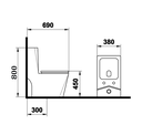 Ver imagem 6 de Vaso Sanitário Monobloco Quadrado Diamante Harmony 8019 Branco Vaso Sanirário 8019