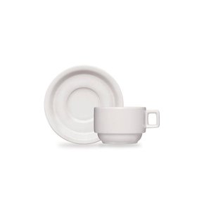 Conjunto 5 Xicaras Cha com Pires Porcelana Barhotel Germer
