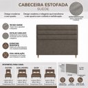 Ver imagem 7 de Cabeceira para Cama Casal Estofada 1,38 Mts Iza Vilajo: Suede Marrom