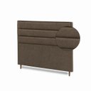 Ver imagem 5 de Cabeceira para Cama Casal Estofada 1,38 Mts Iza Vilajo: Suede Marrom