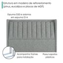 Ver imagem 5 de Cabeceira Casal 140 cm Lumina com Frame Linho Sl 66 Peer