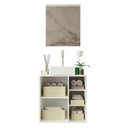 Ver imagem 7 de Armário Gabinete com Espelho para Banheiro 60cm Branco Madesa
