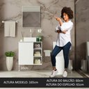 Ver imagem 4 de Armário Gabinete com Espelho para Banheiro 60cm Branco Madesa