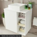 Ver imagem 6 de Armário Gabinete com Espelho para Banheiro 60cm Branco Madesa