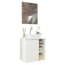 Ver imagem 2 de Armário Gabinete com Espelho para Banheiro 60cm Branco Madesa