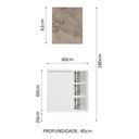 Ver imagem 3 de Armário Gabinete com Espelho para Banheiro 60cm Branco Madesa