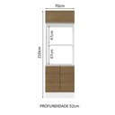 Ver imagem 3 de Torre Quente Armário de Cozinha Para 2 Fornos 100% MDF Branco/Rustic Acordes Madesa
