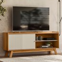 Ver imagem 2 de Rack para Sala de Estar Tv 65 Pol Pés Retrô Suna L05 Nature Off White - Lyam Decor