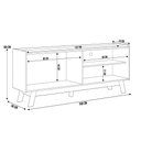 Ver imagem 3 de Rack para Sala de Estar Tv 65 Pol Pés Retrô Suna L05 Nature Off White - Lyam Decor