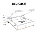 Ver imagem 5 de Cama Box Baú Casal Blindado com Pistão a Gás - Corino Branco