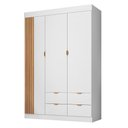 Ver imagem 4 de Guarda Roupa Infantil Ayla 3 Portas e 4 Gavetas Branco Acetinado - Phoenix Baby