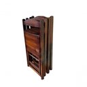 Ver imagem 5 de Kit 5 Conjuntos Dobráveis 70x70 Imbuia 5 Mesas 20 Cadeira