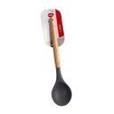 Ver mais imagens de Kit 5 Utensílios De Silicone Cabo Madeira Cinza e Porta Talheres MIX