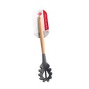 Ver imagem 5 de Kit 5 Utensílios De Silicone Cabo Madeira Cinza e Porta Talheres MIX