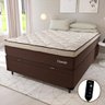 Cama Box Casal Com Baú Colchão Magnético Massageador Omega 138x188x26cm Marrom - 2