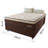 Cama Box Casal Com Baú Colchão Magnético Massageador Omega 138x188x26cm Marrom - 3